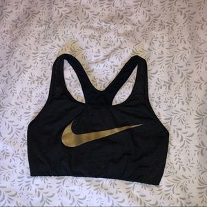 Black & Gold Nike Sports Bra